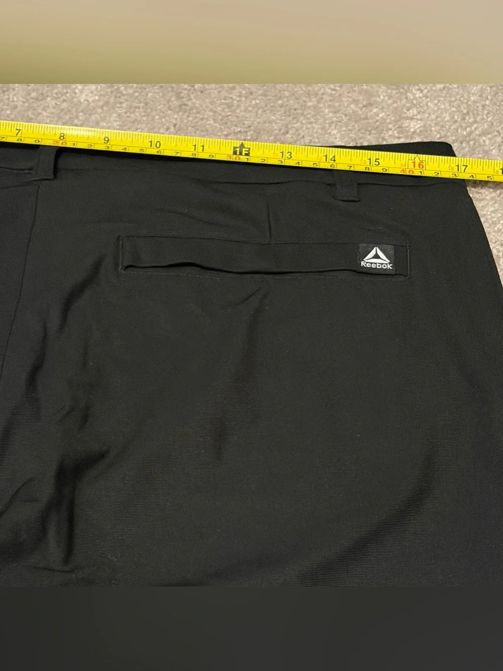 Reebok Tapered Golf Pants Men’s 32x32 Fits 34x32 Black Performance Chino Stretch